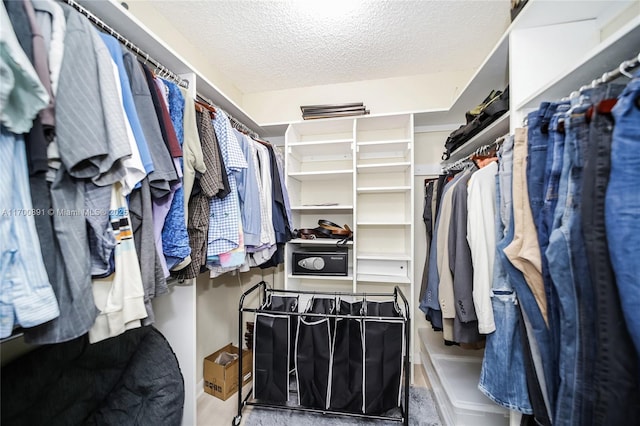 walk in closet featuring visible vents