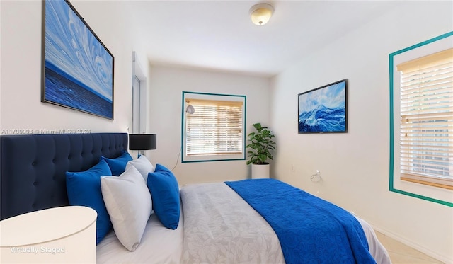 view of tiled bedroom