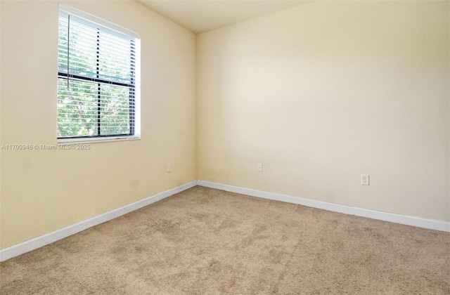 view of carpeted empty room