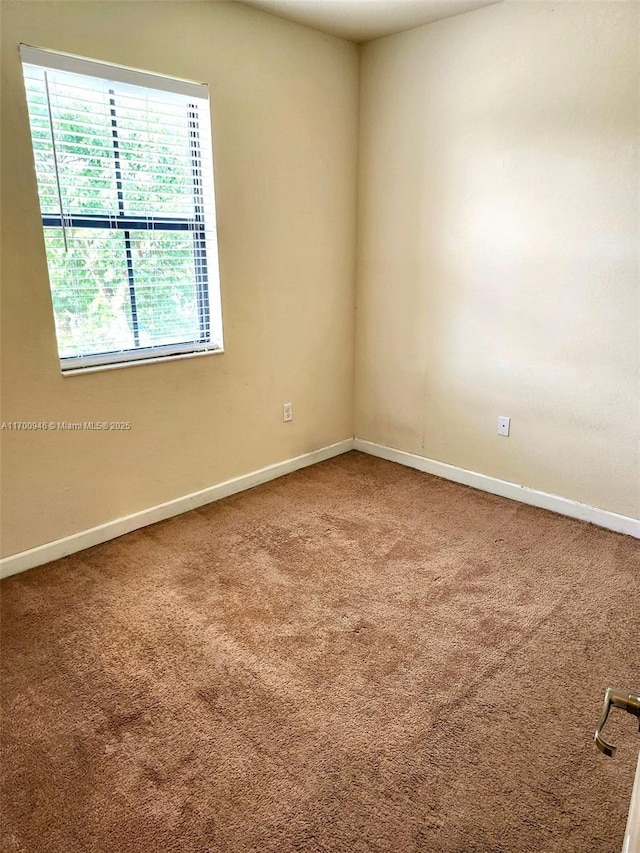 view of carpeted empty room