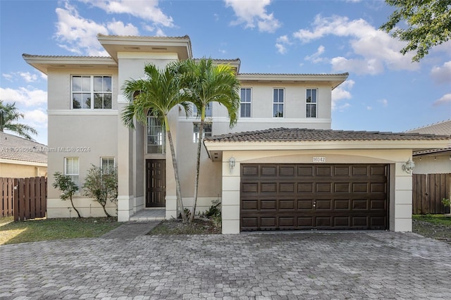 view of front facade with a garage