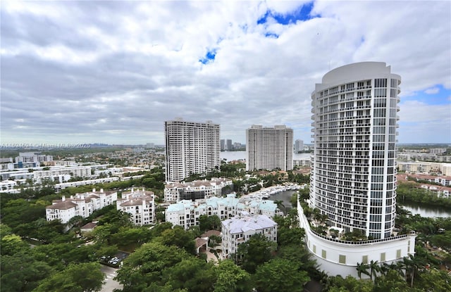 city view with a water view