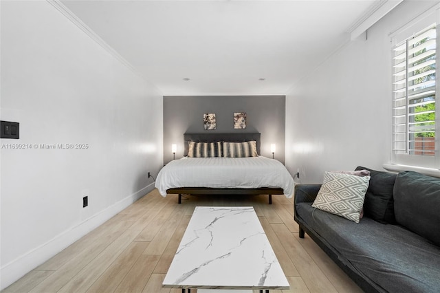 13751 NE 1st Ave, Miami, FL 33161 - bedroom featuring crown molding and light wood finished floors