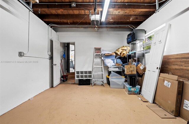 13751 NE 1st Ave, Miami, FL 33161 - below grade area featuring wood ceiling and a garage