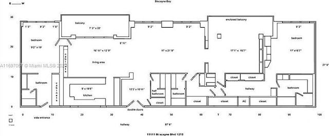 11111 Biscayne Blvd Unit 12F, Miami, FL 33181 - view of property floor plan