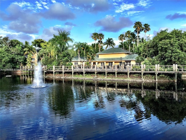 view of water feature