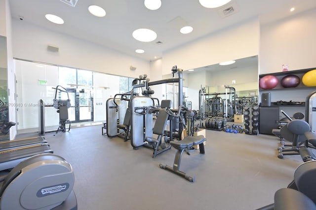 view of exercise room