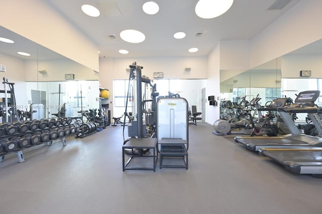 view of exercise room