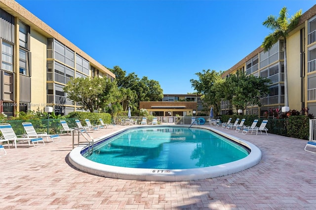 view of pool with a patio