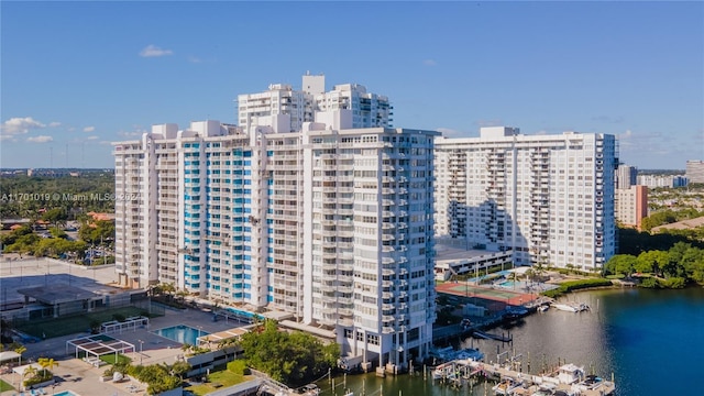 view of property featuring a water view