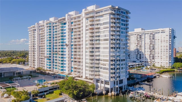 view of property featuring a water view