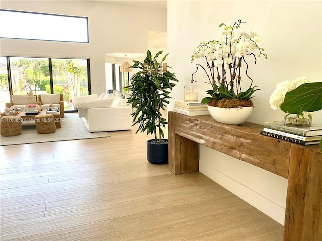 interior space with light wood-type flooring