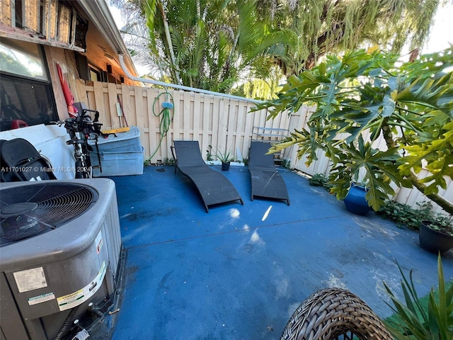 view of patio with central air condition unit