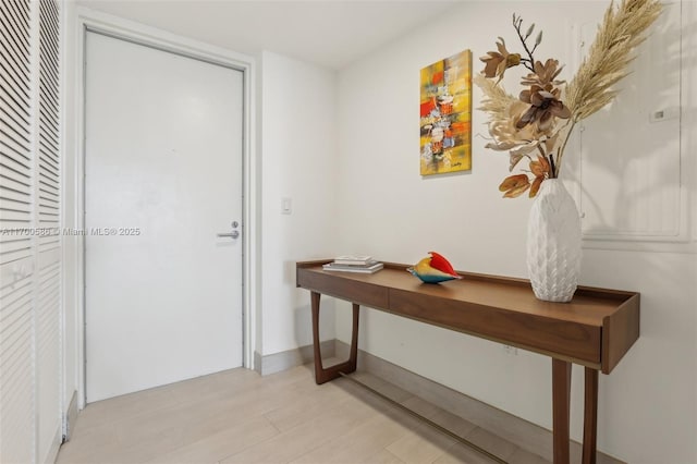 interior space with light wood-type flooring