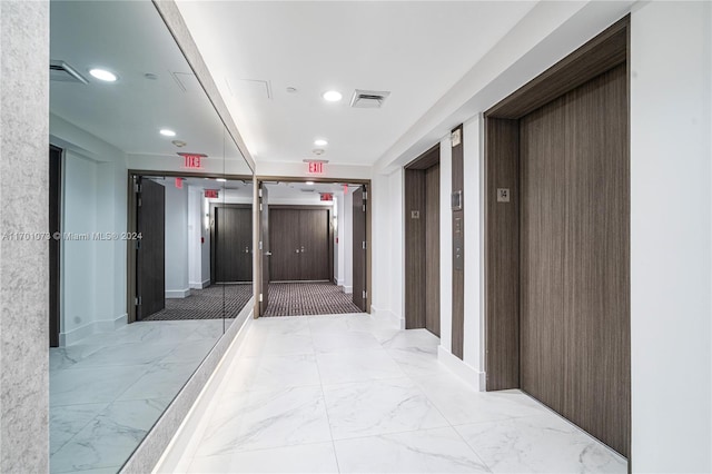 hallway with elevator