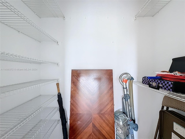 view of walk in closet