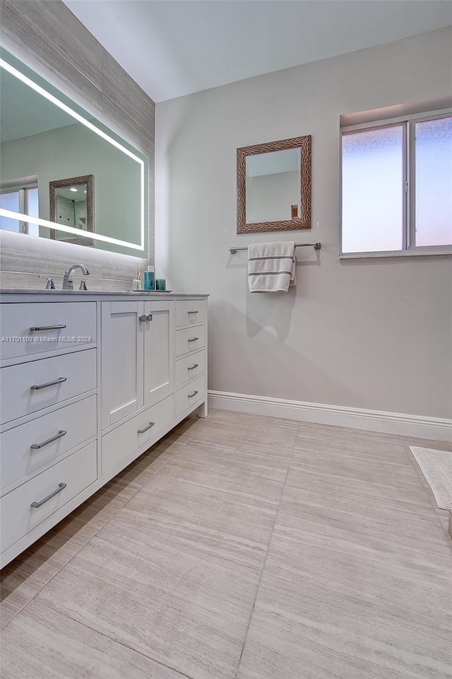 bathroom featuring vanity