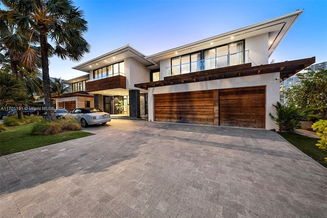 modern home with a garage