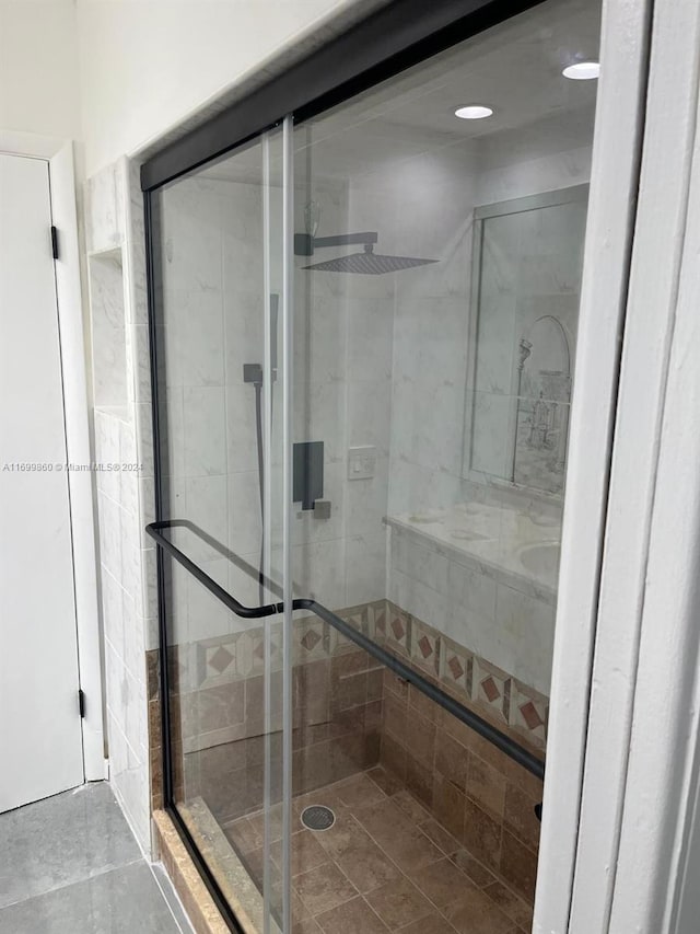 bathroom with an enclosed shower