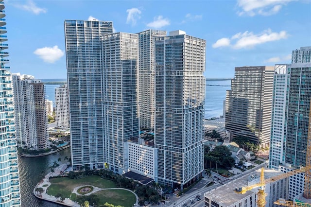 view of property with a water view