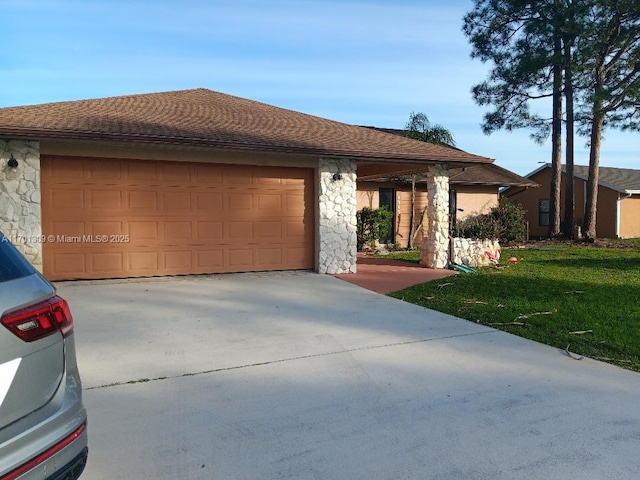 view of front of home with a front yard