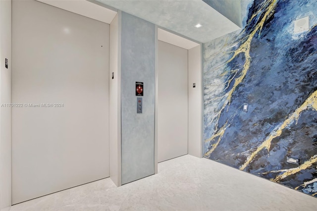 interior space featuring elevator