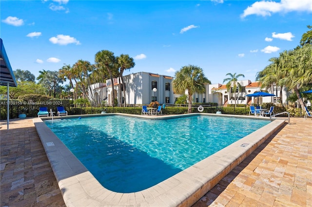 view of pool featuring a patio area