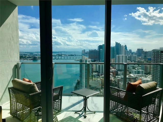 2900 NE 7th Ave Unit 3608, Miami, FL 33137 - balcony featuring a view of city and a water view