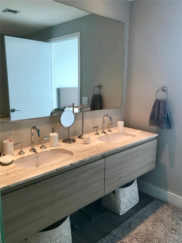 2900 NE 7th Ave Unit 3608, Miami, FL 33137 - bathroom with double vanity and tile patterned flooring