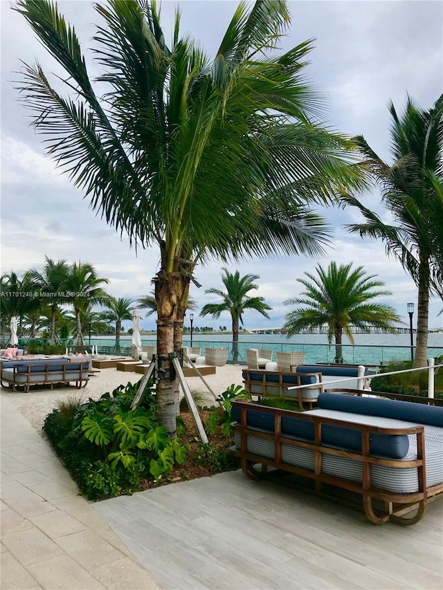 2900 NE 7th Ave Unit 3608, Miami, FL 33137 - view of property's community with an outdoor living space and a water view