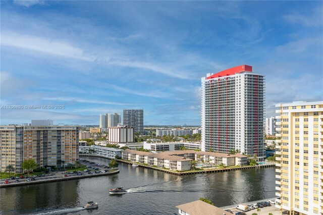 1865 S Ocean Dr Unit 16J, Hallandale Beach, FL 33009 - water view featuring nearby urban area