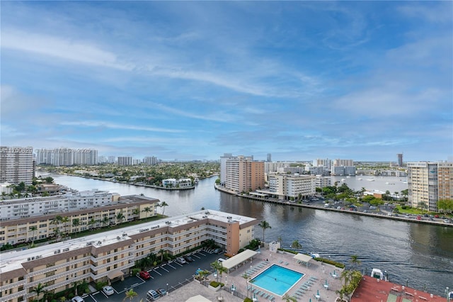 1865 S Ocean Dr Unit 16J, Hallandale Beach, FL 33009 - view of urban area with a large body of water and a pool area
