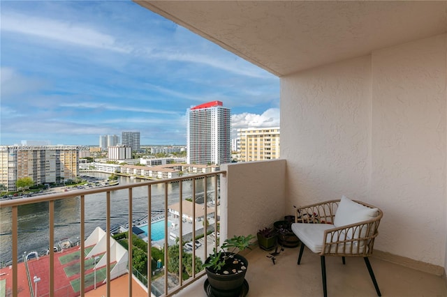 1865 S Ocean Dr Unit 16J, Hallandale Beach, FL 33009 - balcony with a city view and a water view