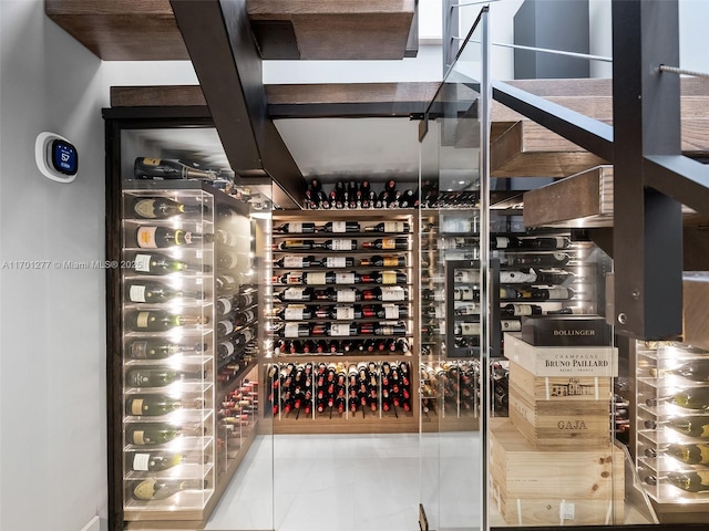 view of wine room