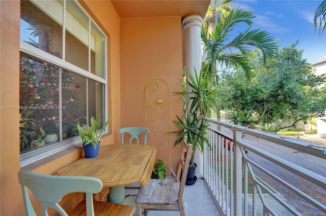 view of balcony