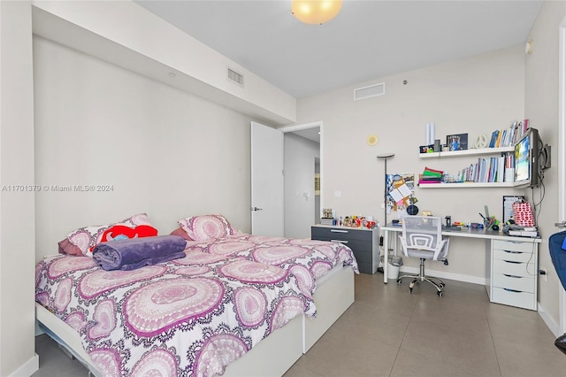 view of tiled bedroom