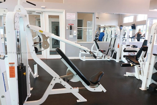 view of workout area