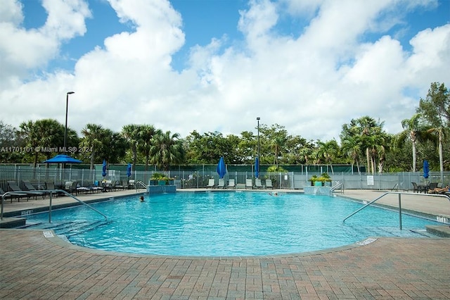 view of pool with a patio