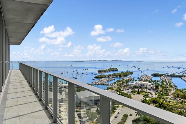 2675 S Bayshore Dr Unit 1602S, Miami, FL 33133 - balcony featuring a water view