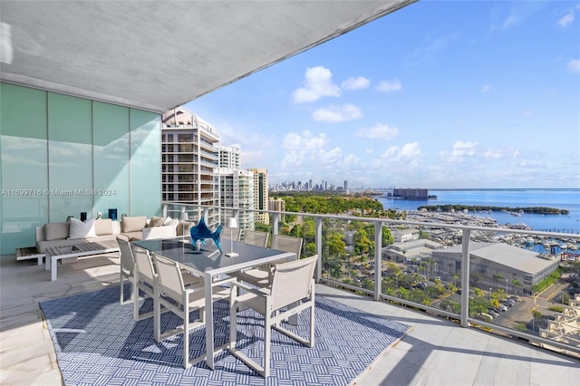 2675 S Bayshore Dr Unit 1602S, Miami, FL 33133 - balcony featuring a water view and a city view