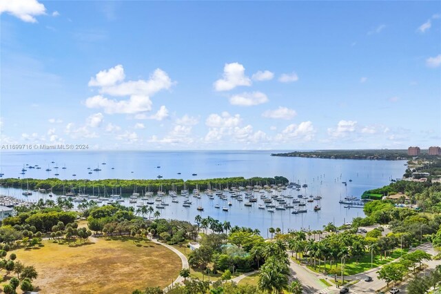 2675 S Bayshore Dr Unit 1602S, Miami, FL 33133 - water view featuring a marina