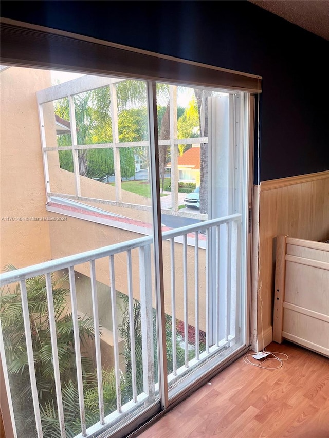 interior space featuring hardwood / wood-style flooring