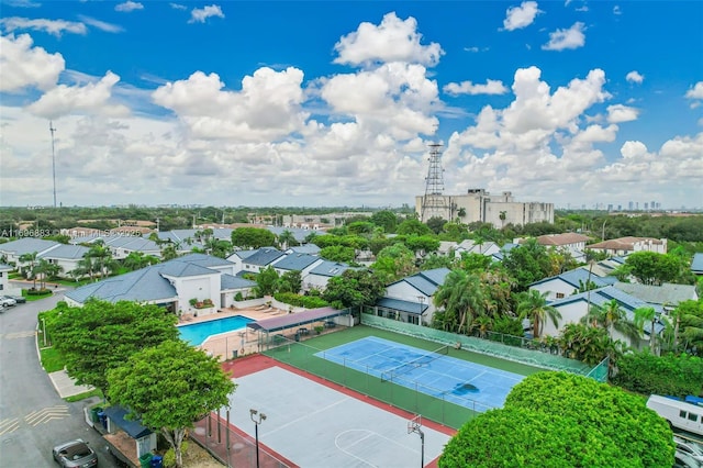 250 NE 212th St, Miami, FL 33179 - aerial view of residential area featuring a pool area