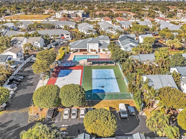 bird's eye view with a residential view