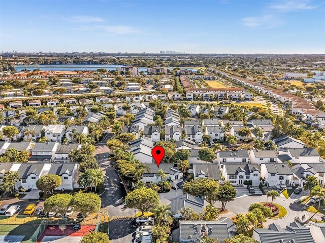 250 NE 212th St, Miami, FL 33179 - aerial view of residential area featuring a large body of water