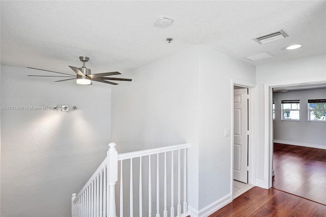 hall with light wood-type flooring