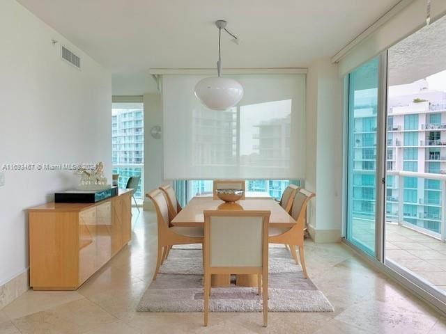 view of dining room