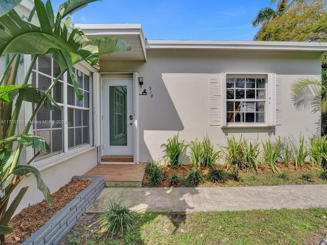 view of doorway to property