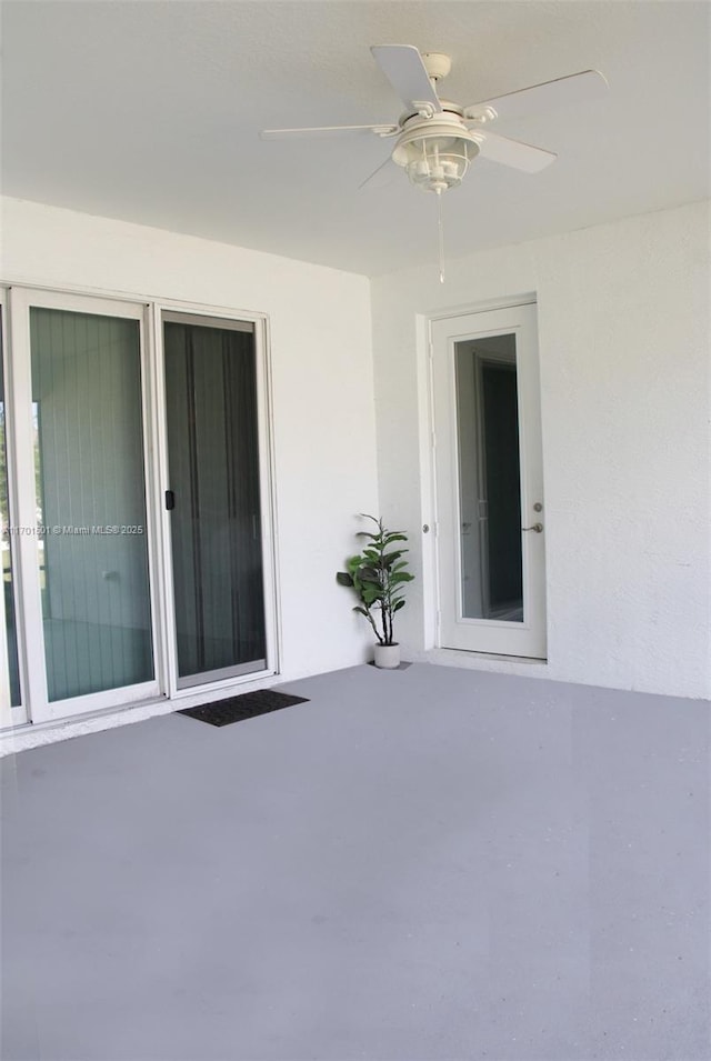 5231 NW Iredell St, Port St Lucie, FL 34986 - view of patio with ceiling fan