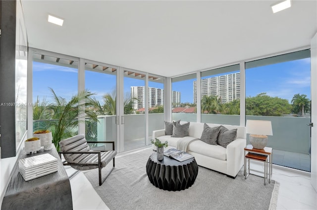 view of sunroom